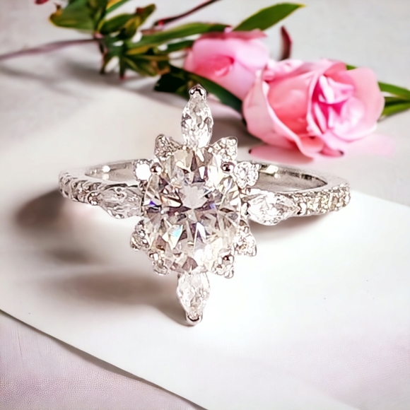 MOI|GLAM Moissanite Diamond Goddess Ring - Picture 6 of 10